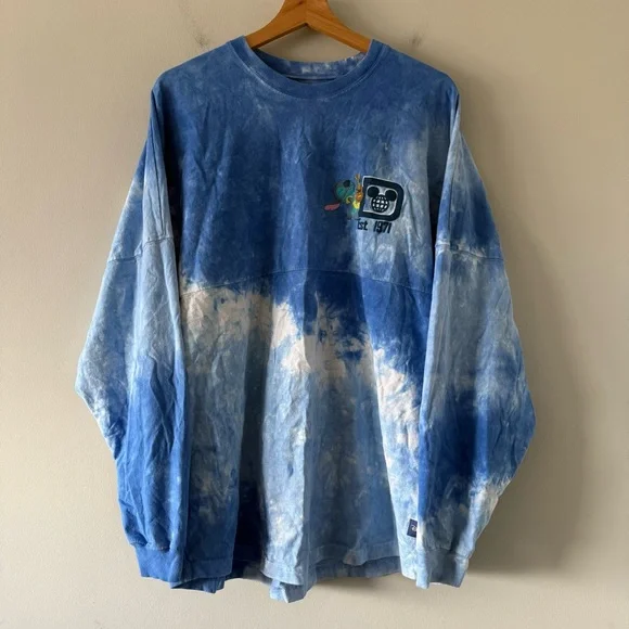 Walt Disney World Stitch Tie Dye Spirit Jersey Size Large Pullover Sweatshirt - Picture 1 of 16